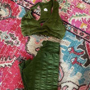 Green bra and leggings set booty by brabants